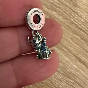 Disney Stitch Silver Charm for Small Pets